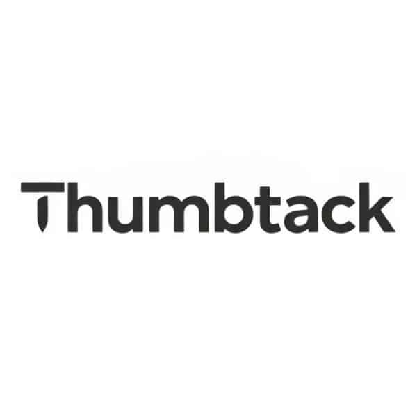 Thumbtack black and white logo
